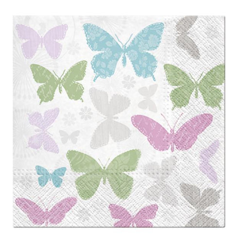 Paw Lunch Napkins 33cm Soft Butterflies-Marston Moor
