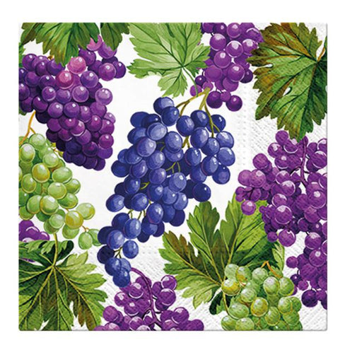 Paw Lunch Napkins 33cm Natural Grapes-Marston Moor