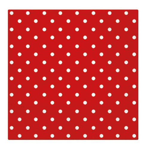 Paw Lunch Napkins 33cm Dots Red-Marston Moor