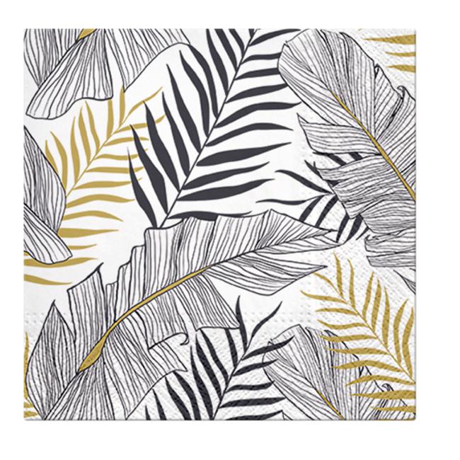 Paw Lunch Napkins 33cm Exotic Leaves-Marston Moor
