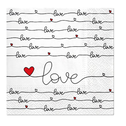 Paw Lunch Napkins 33cm Love Connection-Marston Moor