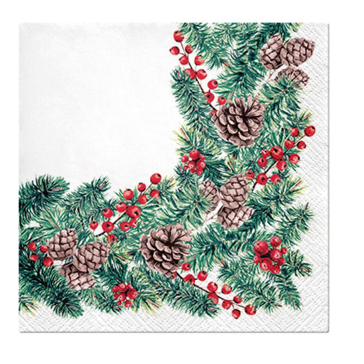 Paw Lunch Napkins 33cm Winter Branches-Marston Moor