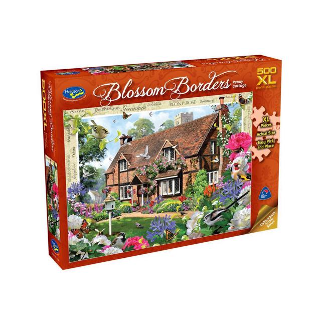 Holdson Puzzle - Blossom Borders 500pc XL (Peony Cottage)