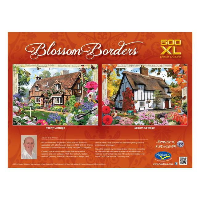 Holdson Puzzle - Blossom Borders 500pc XL (Peony Cottage)