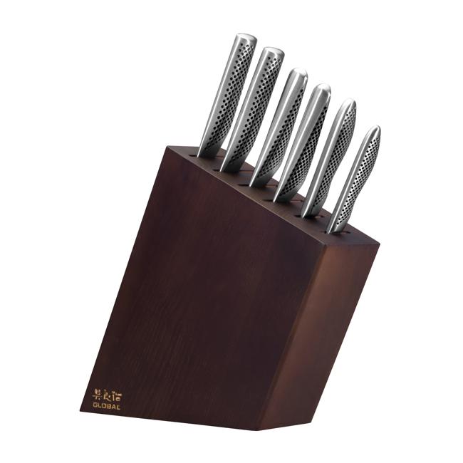 Global 7Pce Kyoto Knife Block - Ash