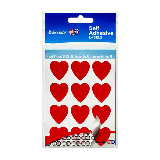 Quikstik labels hangsell red heart 48 labels-Marston Moor
