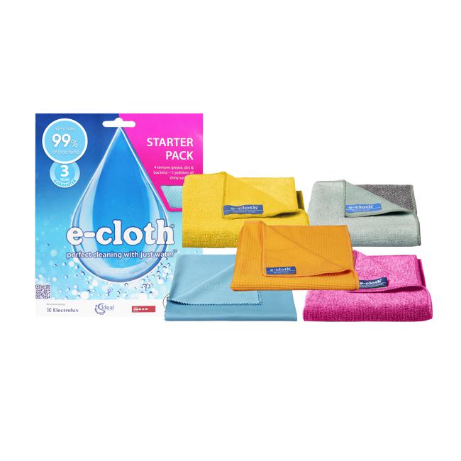 E-Cloth S/Pack5Pc-Kitch,Bath,Wind,Gp,Gls