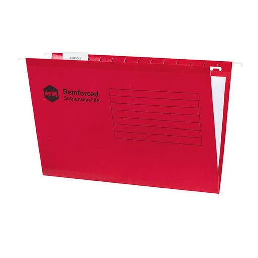 Marbig reinforced suspension file complete red bx25-Marston Moor