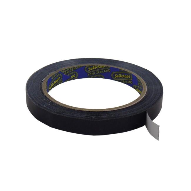 Sellotape 1519 Vinyl Tape Black 12mmx66m-Marston Moor