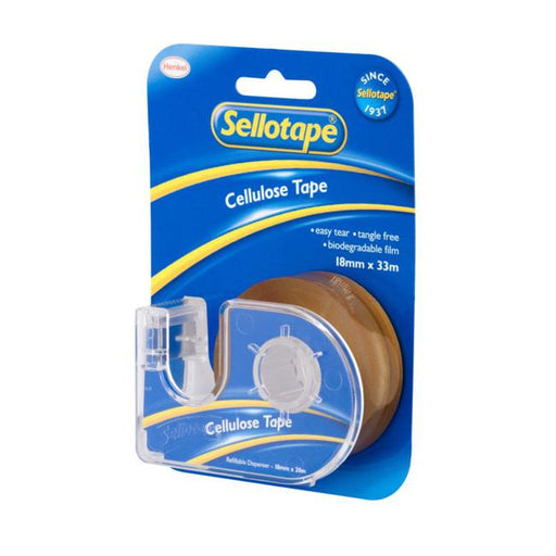 Sellotape 3272 Cellulose Tape On Dispenser 18mmx33m-Marston Moor