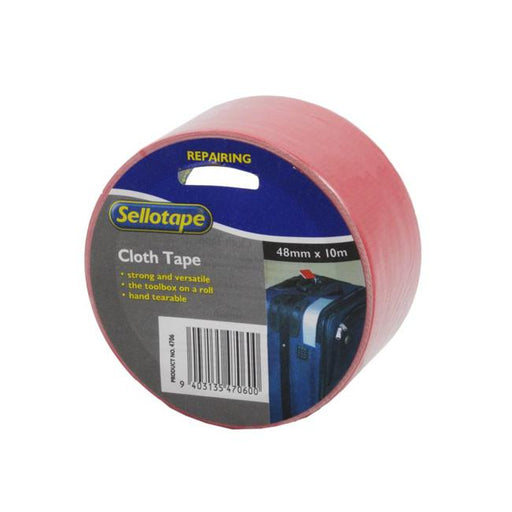 Sellotape 4706R Cloth Red 48mmx10m-Marston Moor
