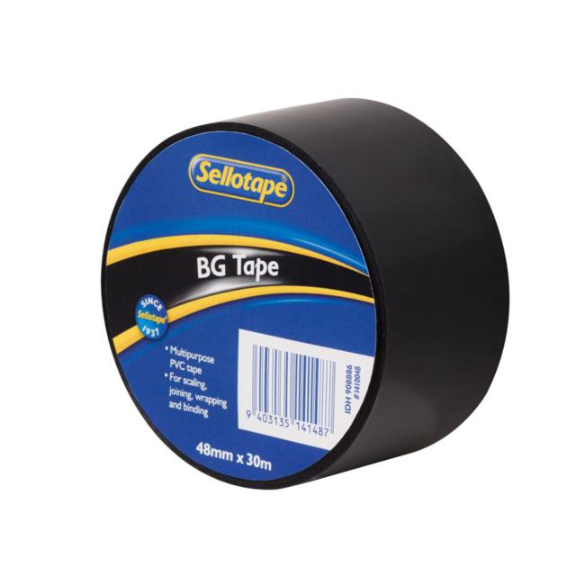 Sellotape 1410 BG Tape Black 48mmx30m-Marston Moor