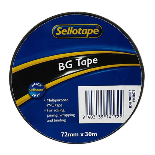 Sellotape 1410 BG Tape Black 72mmx30m-Marston Moor