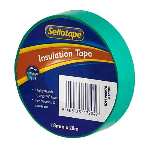 Sellotape 1720G Insulation Green 18mmx20m-Marston Moor