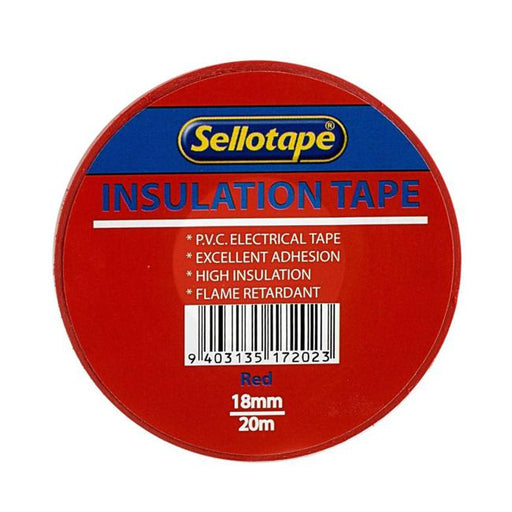 Sellotape 1720R Insulation Red 18mmx20m-Marston Moor