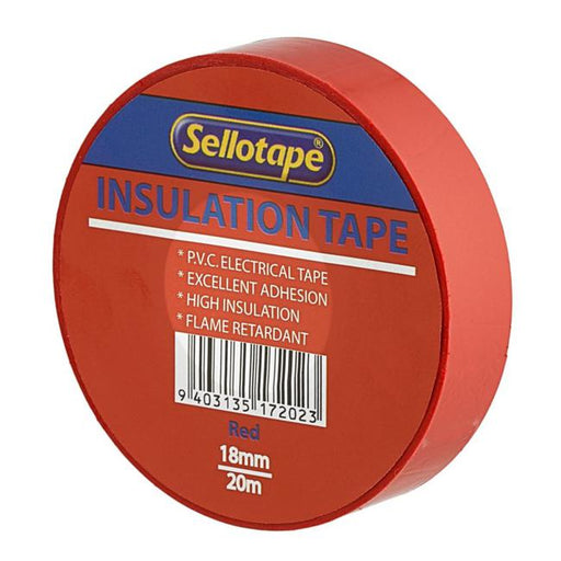 Sellotape 1720R Insulation Red 18mmx20m-Marston Moor