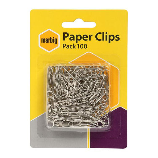 Marbig paper clips 28mm small h/sell pk100-Marston Moor
