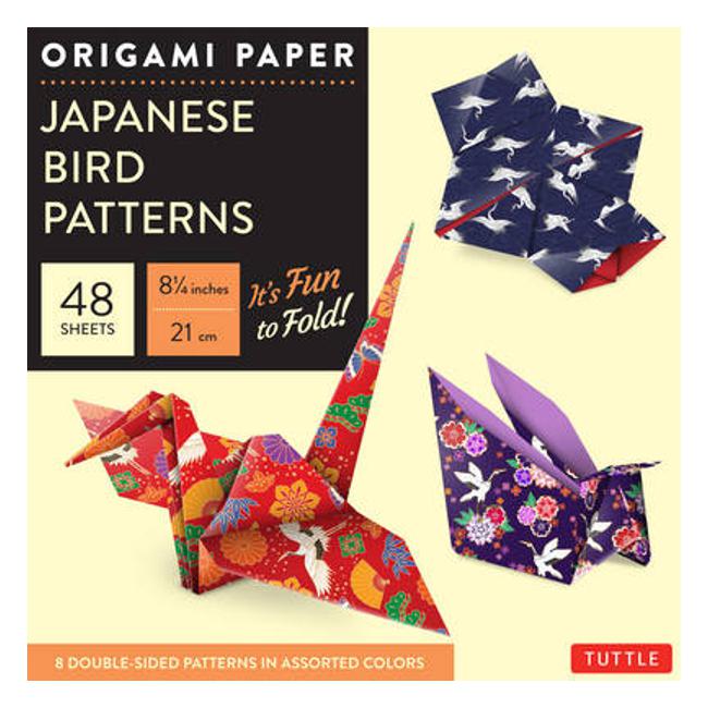 Origami Paper - Japanese Bird Patterns - 6 3/4" - 48 Sheets: Tuttle Origami Paper: High-Quality Origami Sheets Printed with 8 Different Patterns: Instructions for 7 Projects Included-Marston Moor