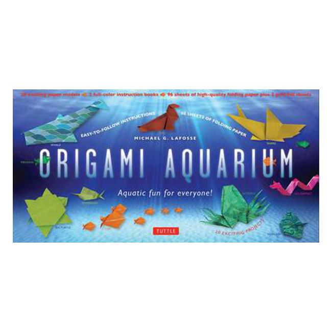Origami Aquarium Kit: Aquatic fun for everyone!: Kit with Two 32-page Origami Books, 20 Projects & 98 High-Quality Origami Papers: Great for Kids & Adults!-Marston Moor