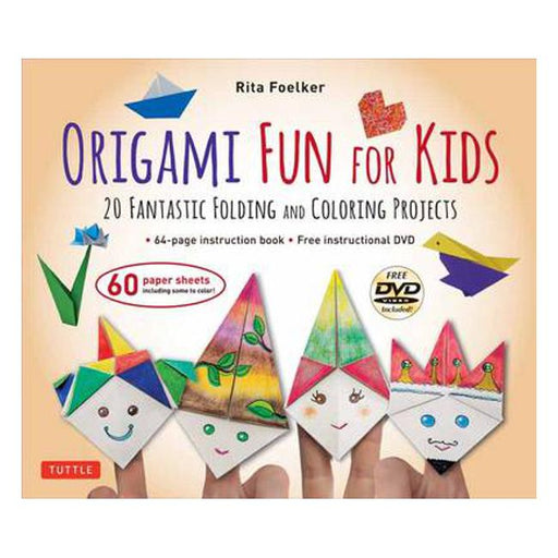 Origami Fun for Kids Kit: 20 Fantastic Folding and Coloring Projects: Kit with Origami Book, Fun & Easy Projects, 60 Origami Papers and Instructional DVD-Marston Moor