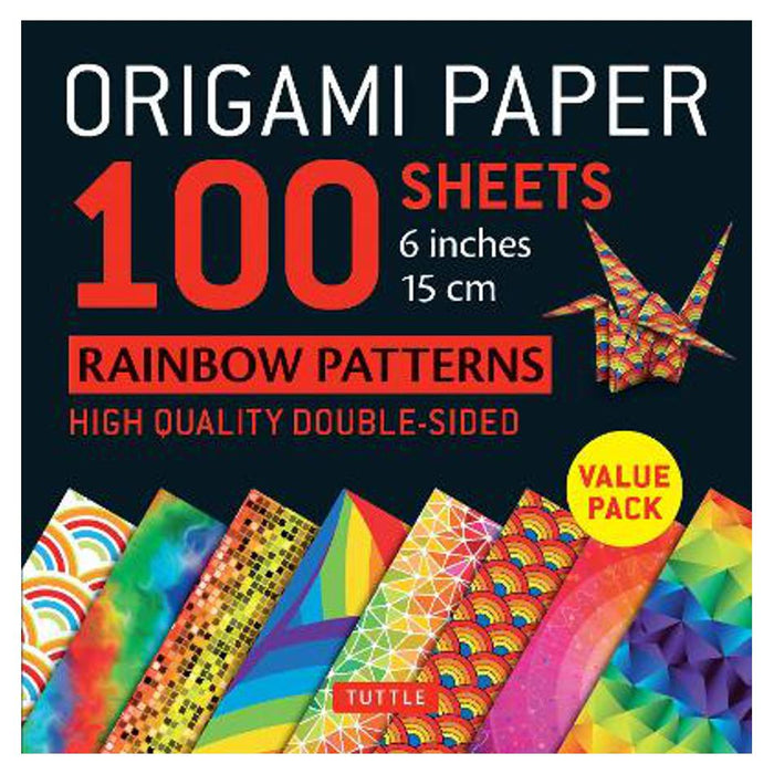 Origami Paper 100 Sheets Rainbow Patterns 6" (15 cm)