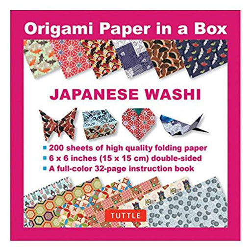 Origami Paper in a Box - Japanese Washi Patterns 200 sheets: 6x6 Inch High-Quality Origami Paper and 32-page Instructional Book-Marston Moor
