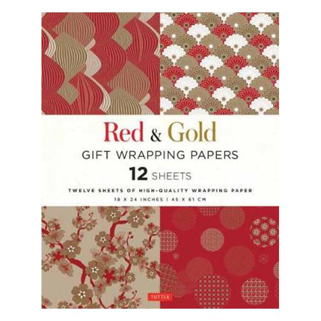 Red and Gold Gift Wrapping Papers: 12 Sheets of High-Quality 18 x 24 inch Wrapping Paper-Marston Moor