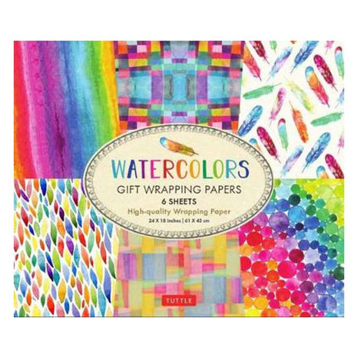 Watercolors Gift Wrapping Papers: 6 Sheets of High-Quality 24 x 18 inch Wrapping Paper-Marston Moor