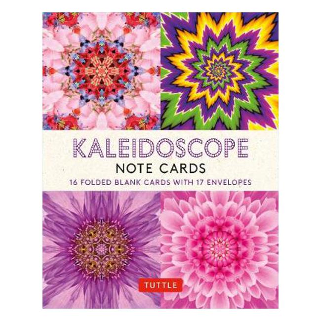 Kaleidoscope, 16 Note Cards: 16 Different Blank Cards with 17 Patterned Envelopes - Tuttle Publishing