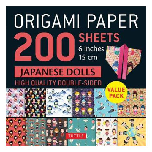 Origami Paper 200 sheets Japanese Dolls 6 inch (15 cm)-Marston Moor