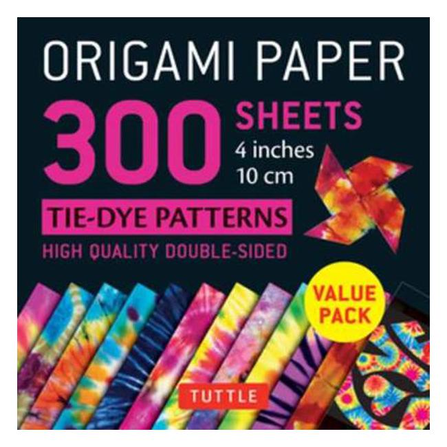 Origami Paper 300 sheets Tie-Dye Patterns 4 inch (10 cm)-Marston Moor