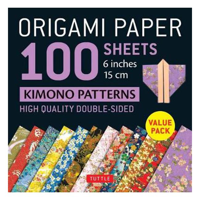 Origami Paper 100 sheets Kimono Patterns 6" (15 cm): High-Quality Double-Sided Origami Sheets Printed with 12 Different Patterns (Instructions for 6 Projects Included)-Marston Moor