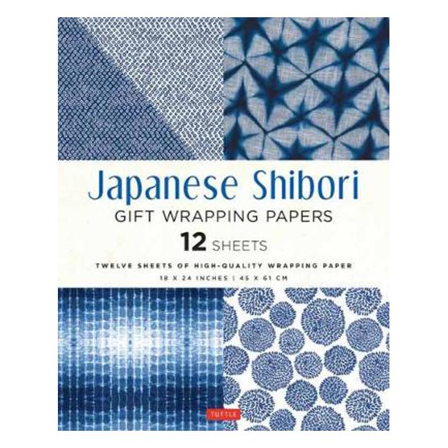 Japanese Shibori Gift Wrapping Papers: 12 Sheets of High-Quality 18 x 24" (45 x 61 cm) Wrapping Paper - Tuttle Publishing