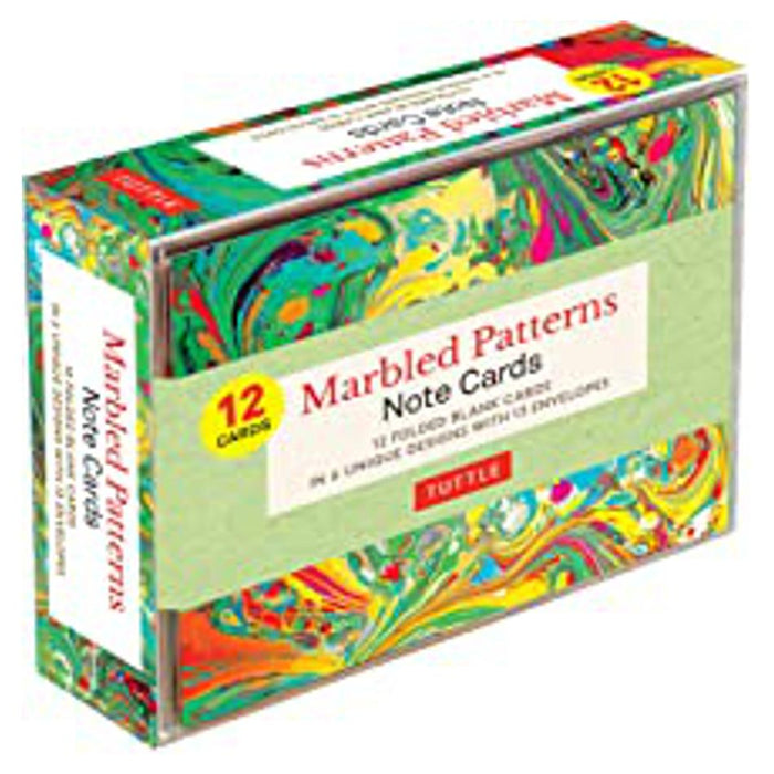 Marbled Patterns Note Cards - 12 Cards