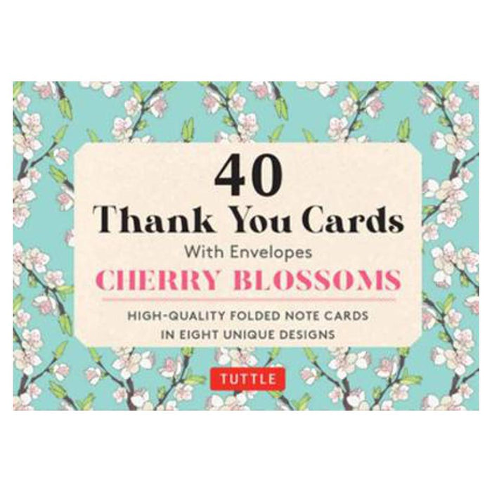 Cherry Blossoms 40 Thank You Cards with Envelopes