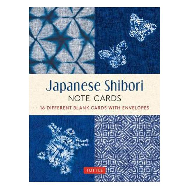 Japanese Shibori, 16 Note Cards: 16 Different Blank Cards with 17 Patterned Envelopes - Tuttle Publishing
