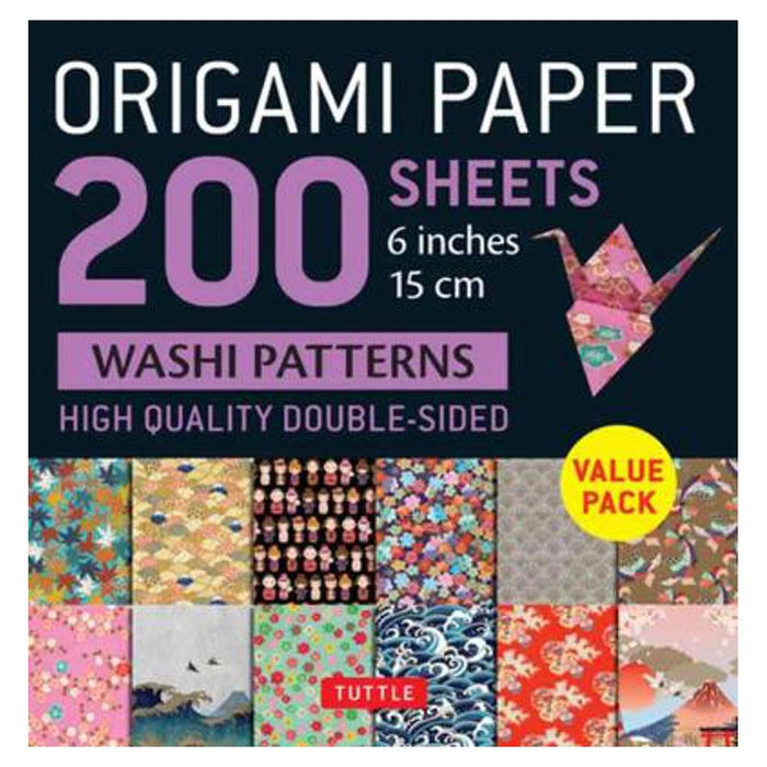 Origami Paper 200 sheets Washi Patterns 6" (15 cm)