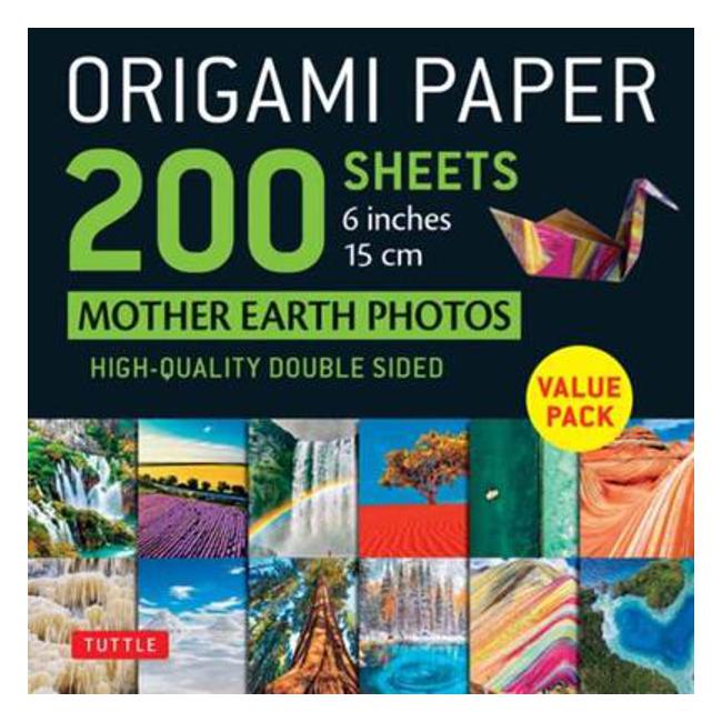Origami Paper 200 sheets Mother Earth Photos 6 Inches (15 cm): Tuttle Origami Paper: High-Quality Double Sided Origami Sheets Printed with 12 Different Photographs (Instructions for 6 Projects Included)-Marston Moor