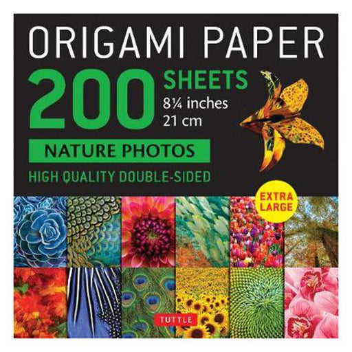 Origami Paper 200 sheets Nature Photos 8 1/4" (21 cm): High Quality Double-Sided Origami Sheets Printed with 12 Photographs (Instructions for 6 Projects Included)-Marston Moor