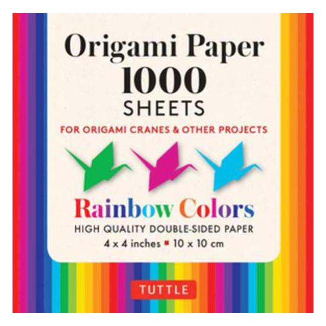 Origami Paper Rainbow Colors 1,000 sheets 4" (10 cm) - Tuttle Publishing