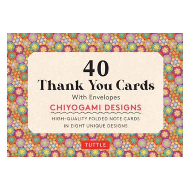 Chiyogami Designs 40 Thank You Cards with Envelopes - Tuttle Publishing