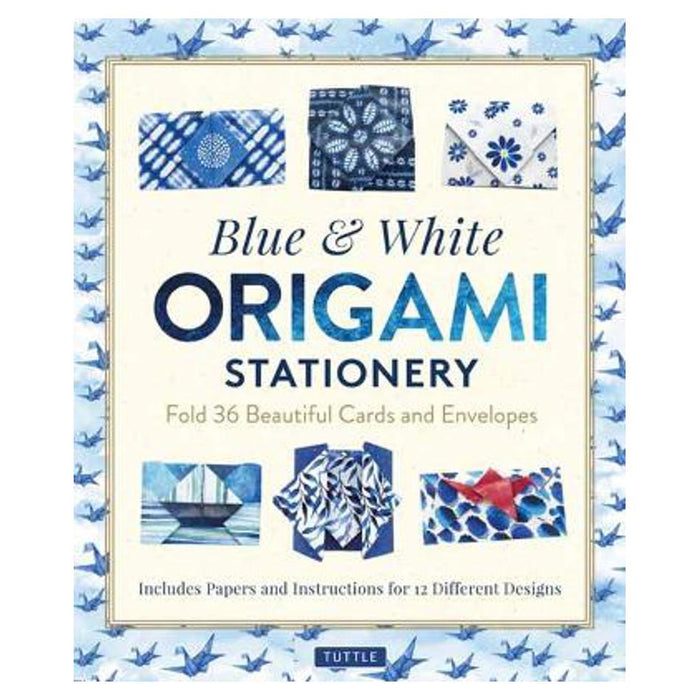 Blue & White Origami Stationery Kit