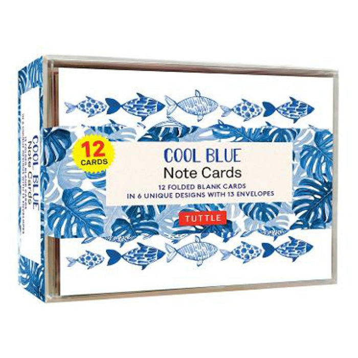 Cool Blue Note Cards 12 Cards | Tuttle