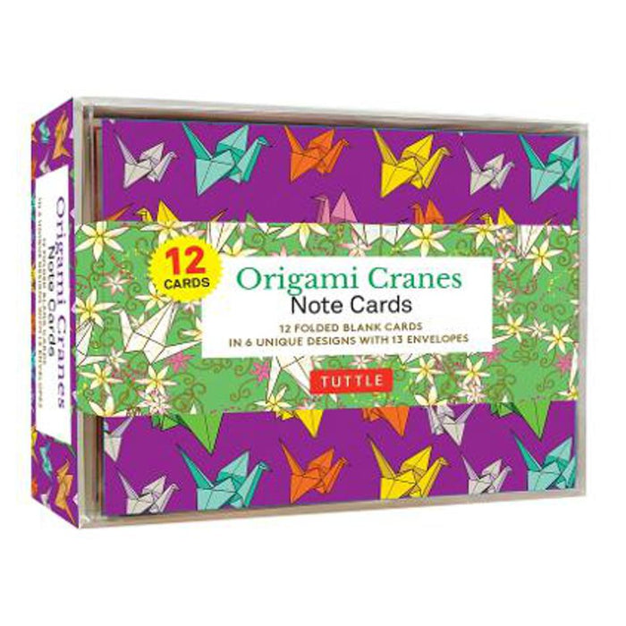 Origami Cranes Note Cards 12 Cards