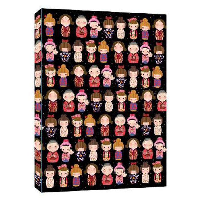 Cute Kokeshi Dolls Paperback Journal: Lined