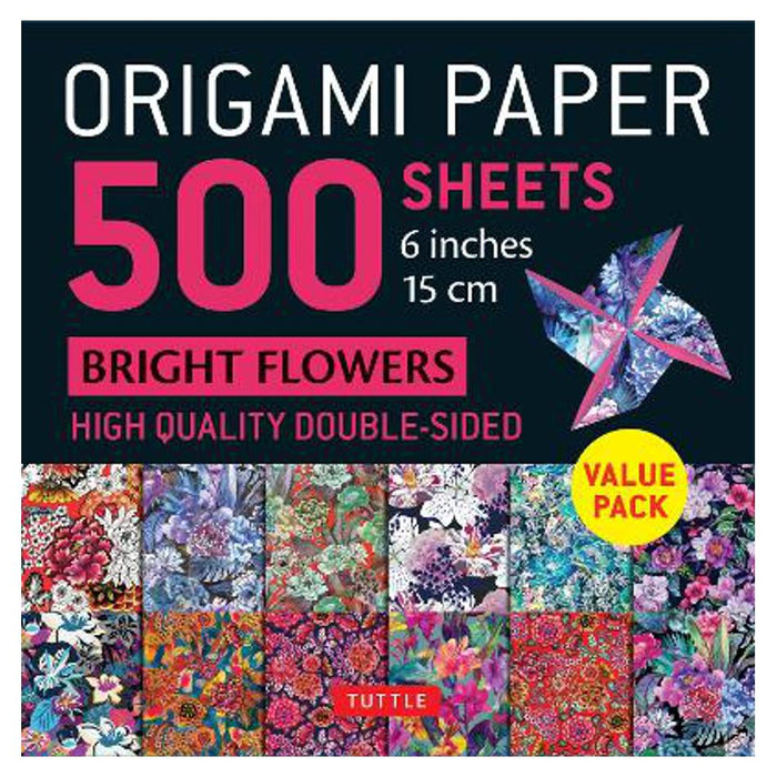 Origami Paper 500 sheets Bright Flowers 6" (15 cm)