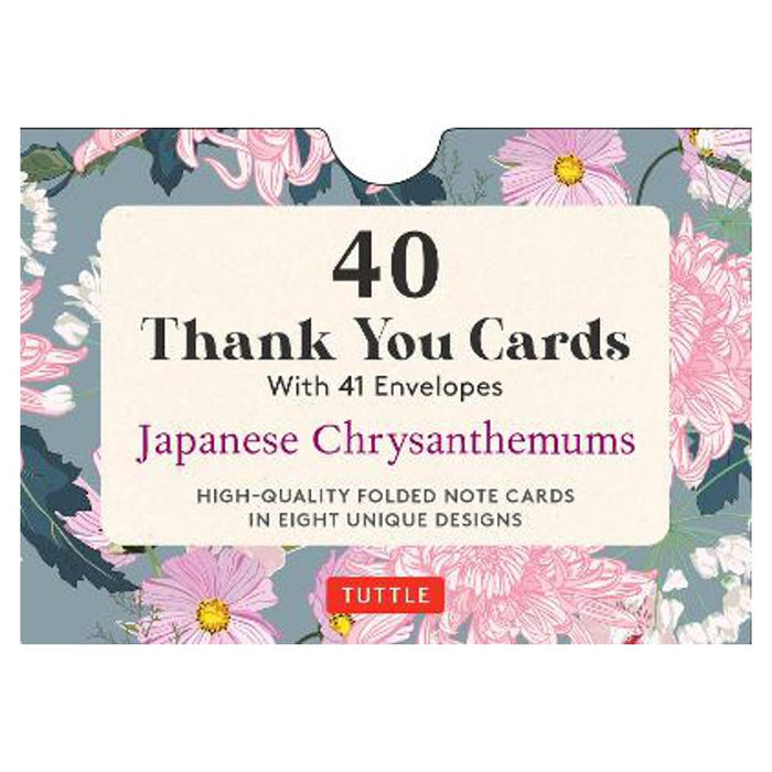 Japanese Chrysanthemums, 40 Thank You Cards with Envelopes
