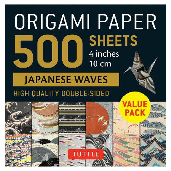 Origami Paper 500 sheets Japanese Waves Patterns 4" (10 cm)