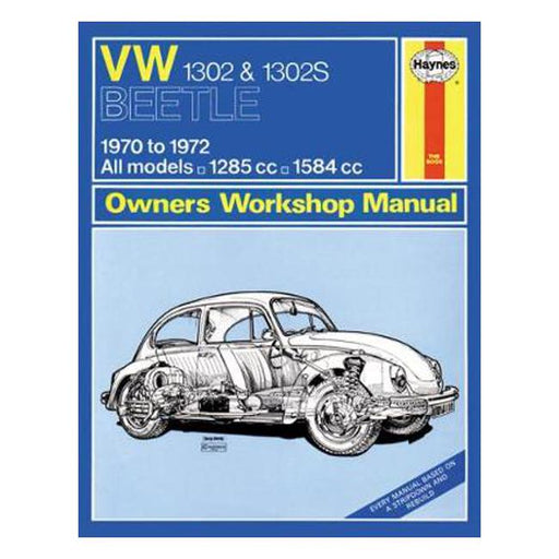 VW Beetle 1302 & 1302S 1970-1972 Repair Manual-Marston Moor