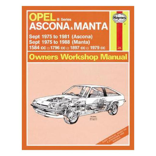 Opel Ascona 1975-1981 & Manta 1975-1988 Repair Manual-Marston Moor